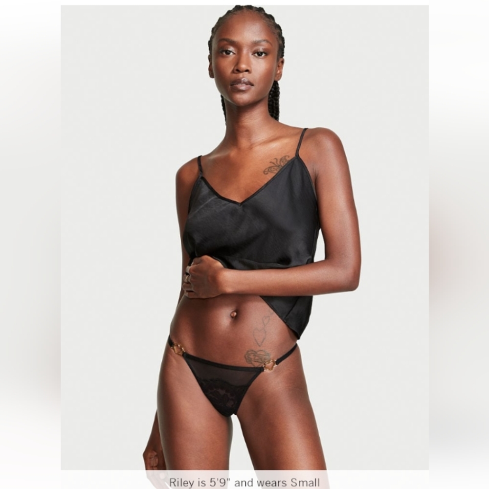 VS Heartware Thong Panties Black (2023) NWT